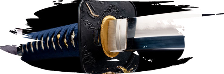 Koshirae elegante con tsuba Hokei